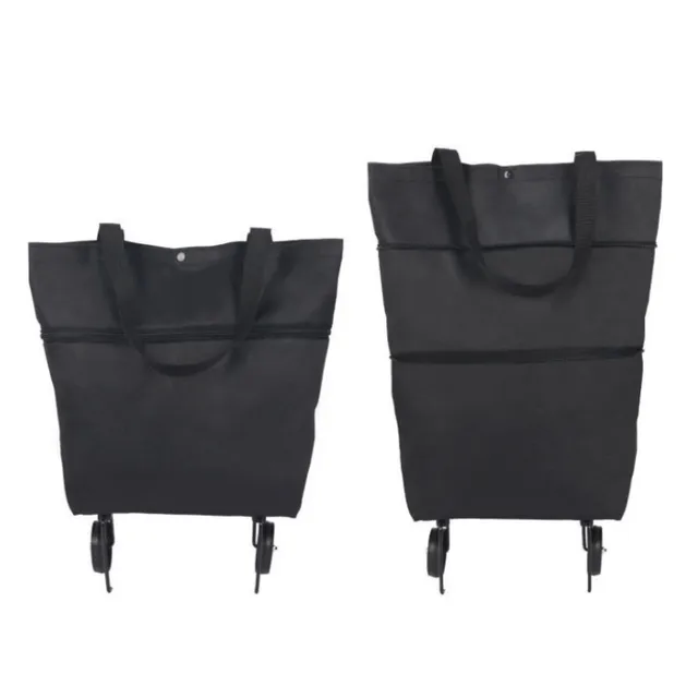 Foldable shopping trolley and bag