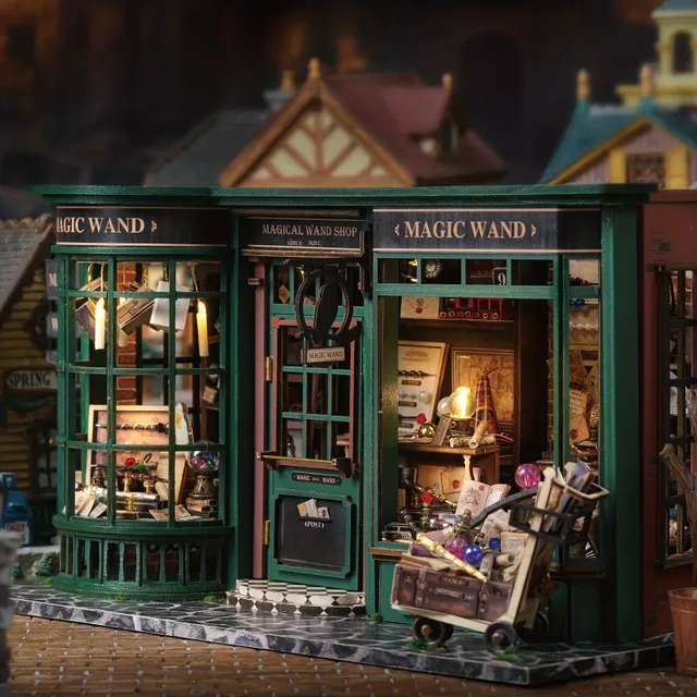 Magiczne drewniane lalki dom - puzzle 3D i miniatury DIY z
