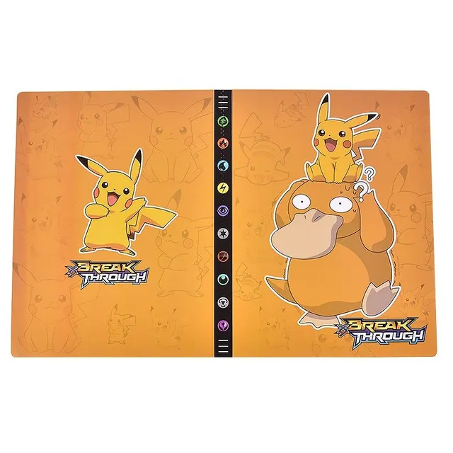 Herný kartový album s mnohými motívmi Pokémonov