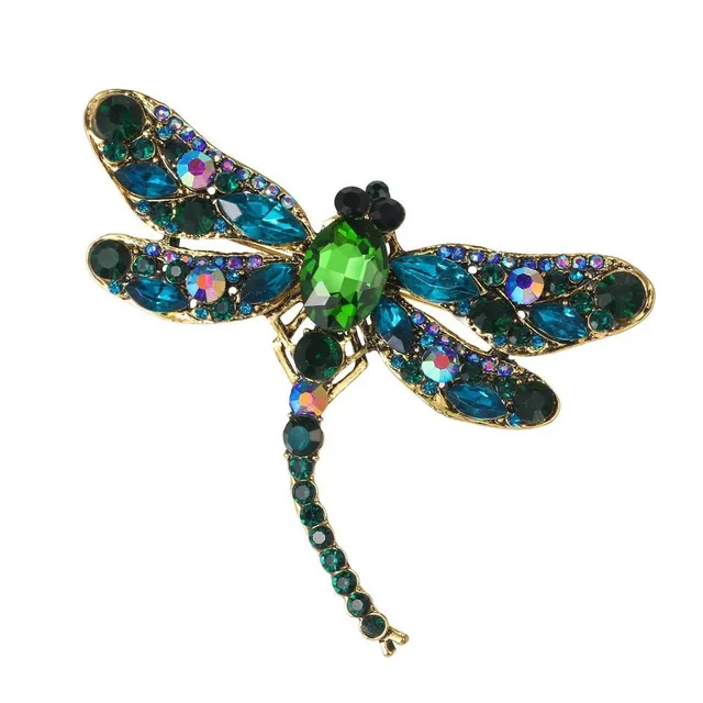 Beautiful ladies brooch decorated with dragonfly