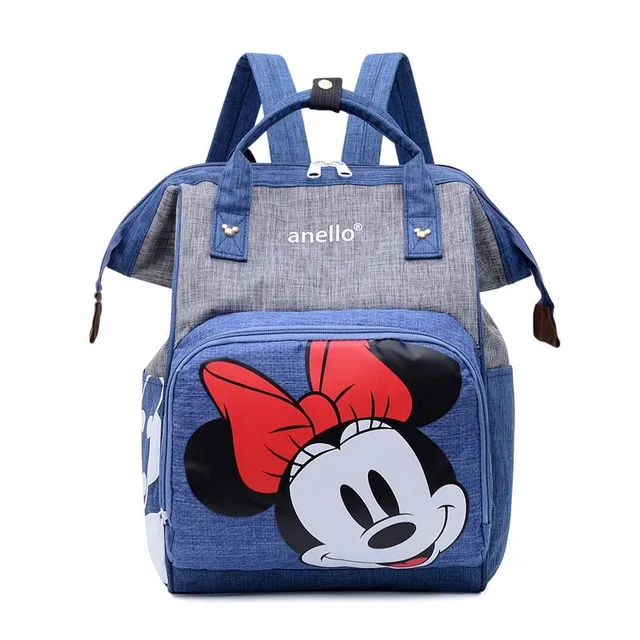 Modern comfortable stylish backpack for moms on important things with Disney motif