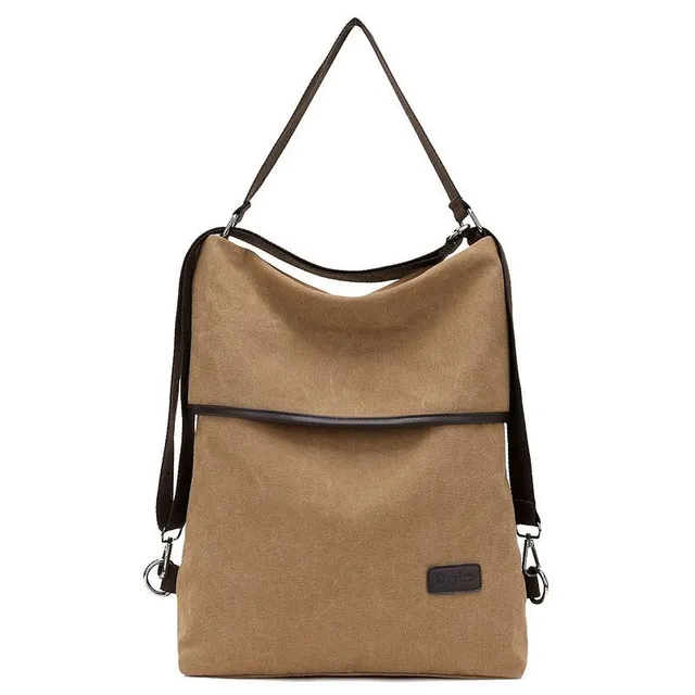 Women's 2in1 backpack and bag Khaki 33cm x 12cm x 41cm