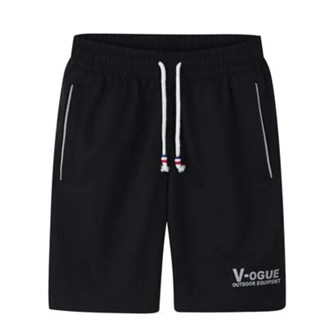 Men's leisurely comfortable single-color cotton shorts