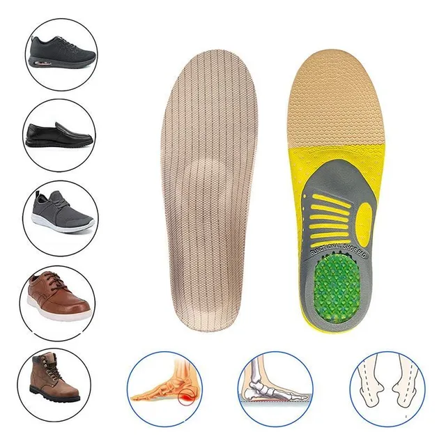 Unisex shoe inserts for heel and arch relief - AiD