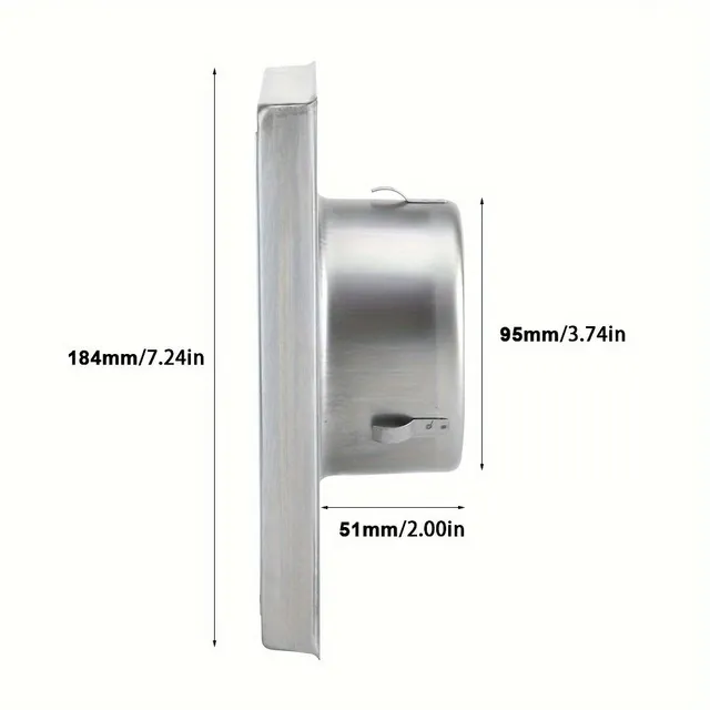 4pcs 100mm Wall Ventilation Hole From Stainless Steel, Square Extractor From Dryer, Ventilator outlet