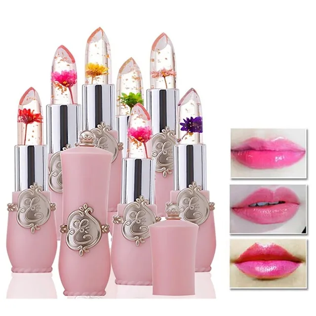 Transparent lip gloss - floral lipstick