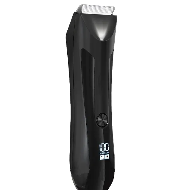 Rasoir électrique pour homme - Rasoir professionnel pour cheveux et barbe avec lumière LED, rasoir étanche sans fil IPX7