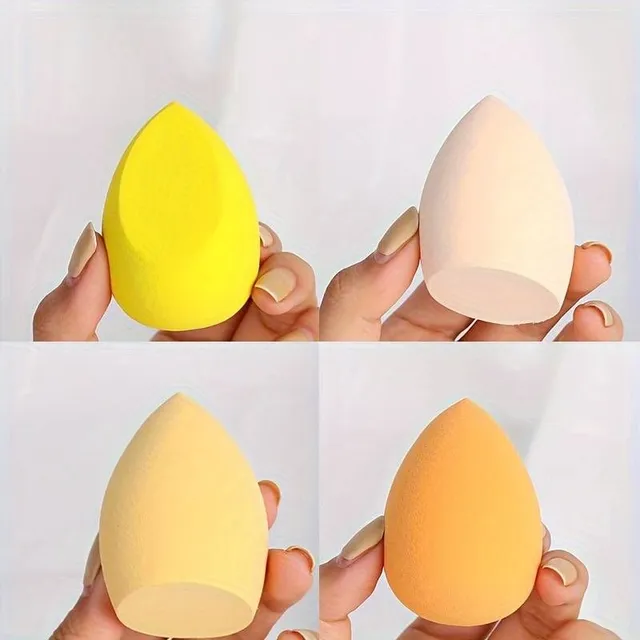 4ks Kosmetické houbičky Blender Beauty Egg - houbičky na make-up pro dokonalý vzhled