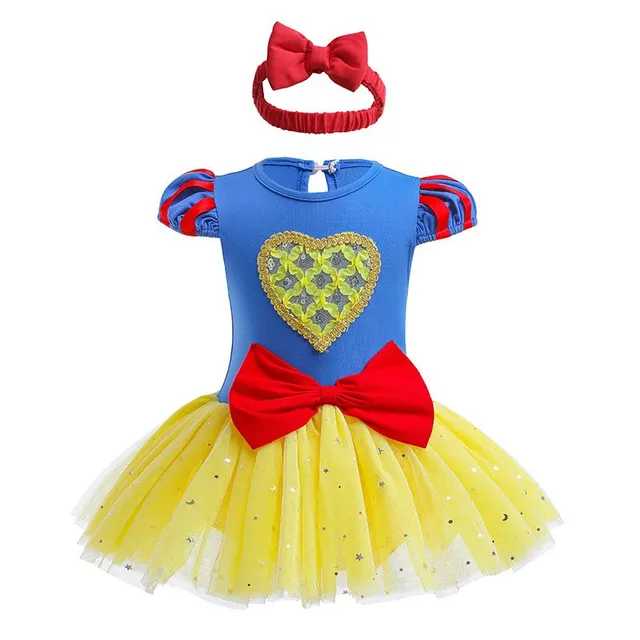 Robe d'anniversaire pour fille avec jupe tutu et serre-tête