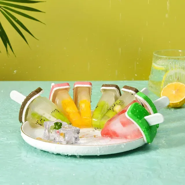 Eisform mit Deckel - Melonenform für DIY hausgemachte Eis am Stiel