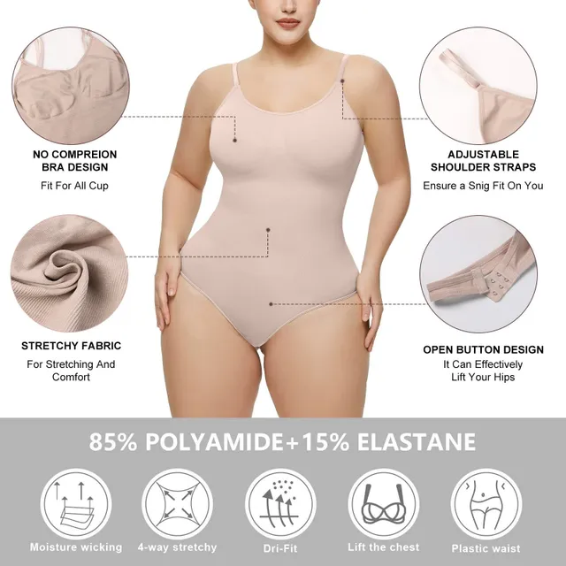 Dámske elastické bezšvové tvarovacie body