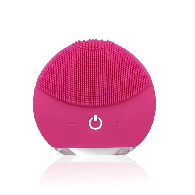 Ultrasonic silicone sonic brush for face cleaning, vibrating massage brush with USB recharge