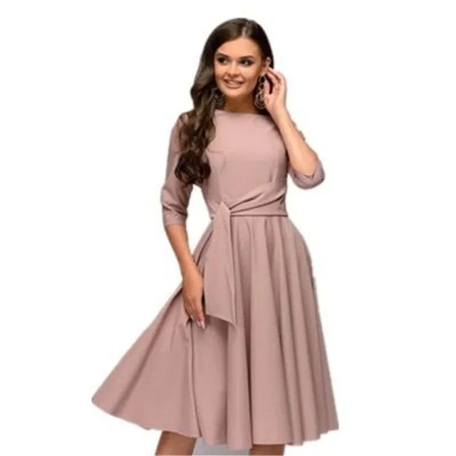 Women's elegant dress with wide skirt Nubia