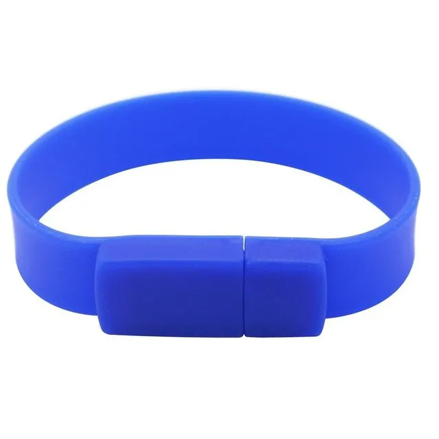 USB flash drive silicone bracelet red GB Sam modra 4