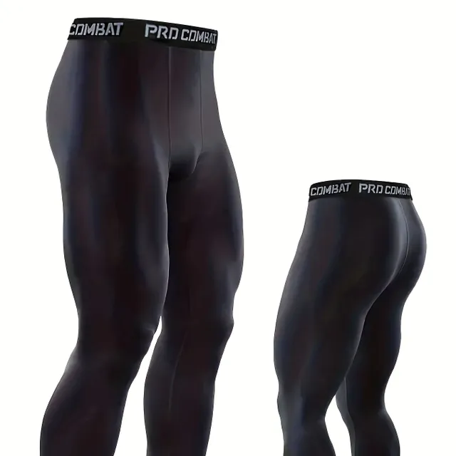 Ensemble de sous-vêtements thermocompressifs pour homme 4 pièces pour l'automne et l'hiver - Respirant et élastique pour l'entraînement en extérieur, le cyclisme et la course