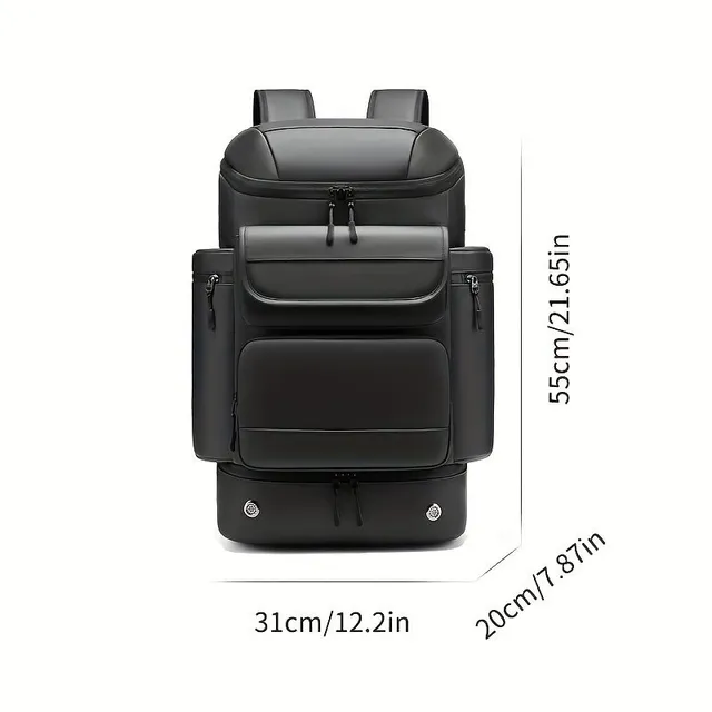 Male backpack with large capacity, for travel and to the office, with separation of wet things - Waterproof