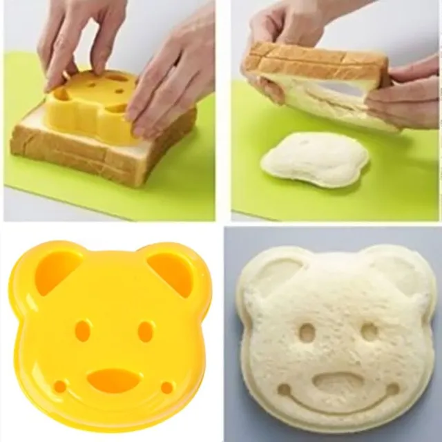 Teddy bear toast cutter