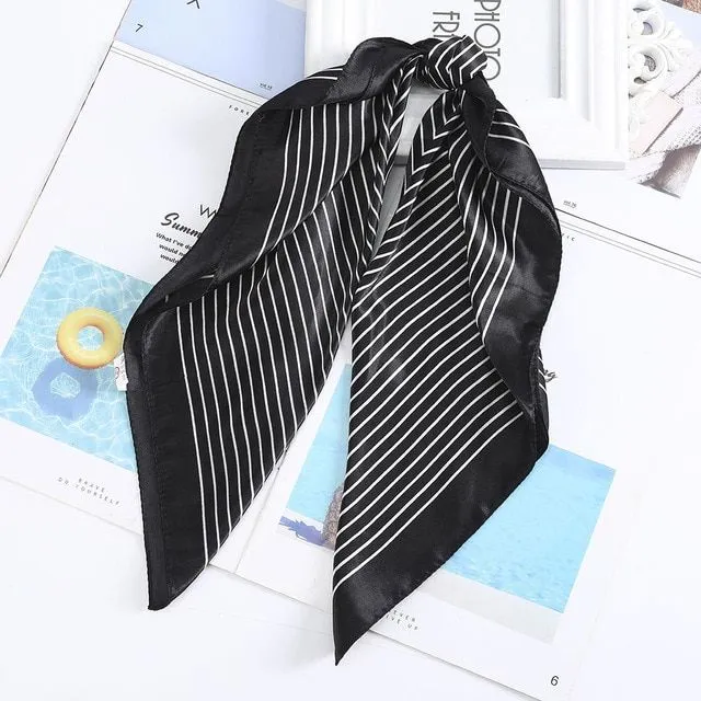 Modern elegant ladies scarf for tying around the neck or in the hair