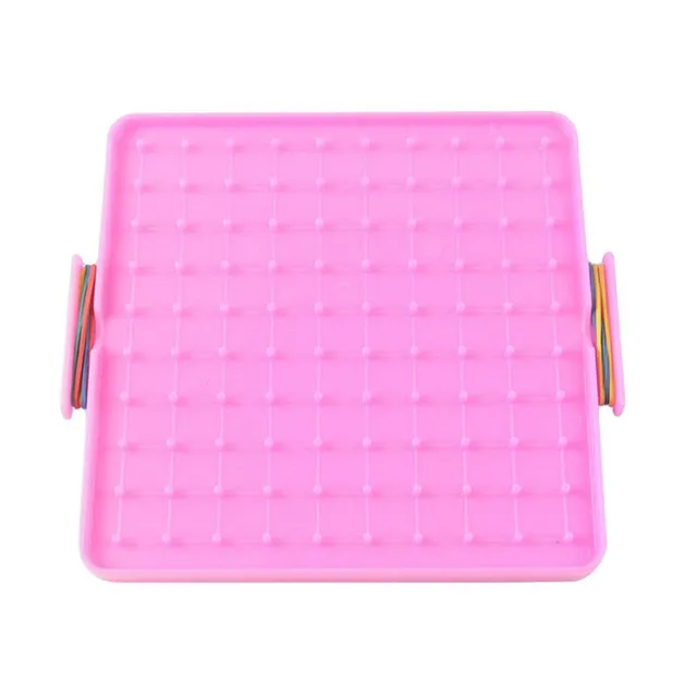 Reversible geoboard with rubber bands for children's development Monny