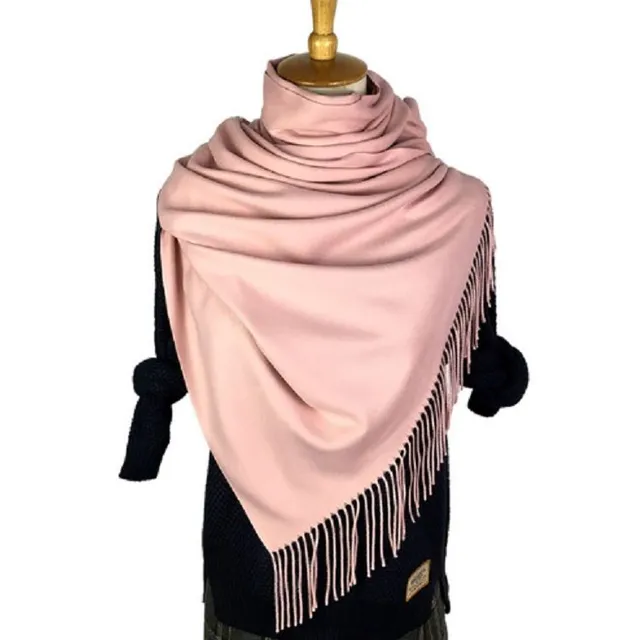 Women's fashionable elegant scarf - 22 colours svetle-ruzova