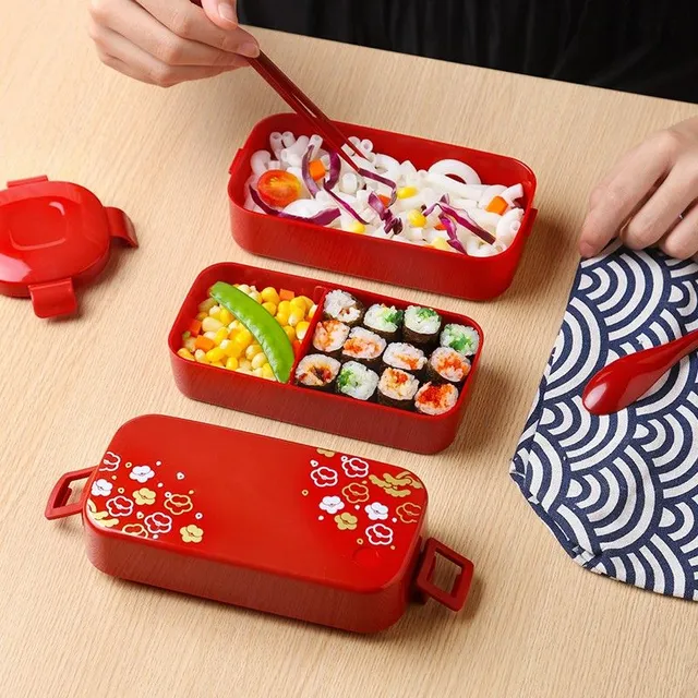 Bento box à nourriture à deux niveaux C16