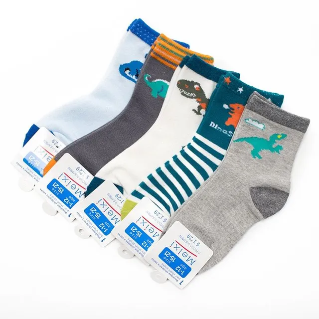 Baby socks with dinosaurs - 5 pairs