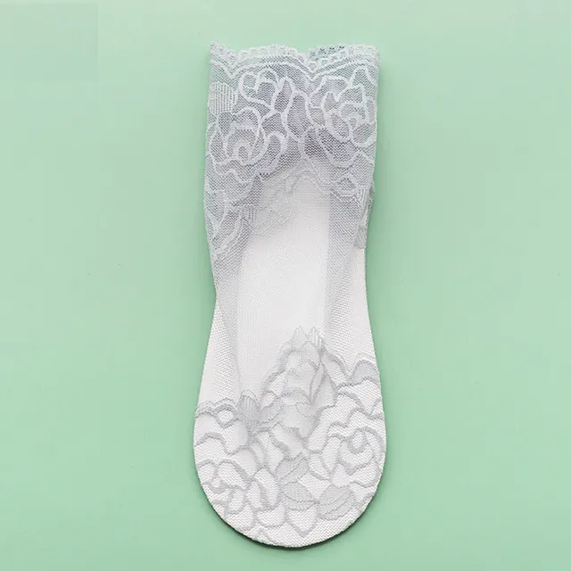 Women's elastic socks with lace