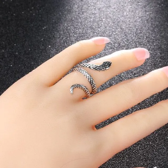 Men's ring with snake