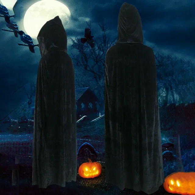 Krásny Halloween plášť s kapucňou