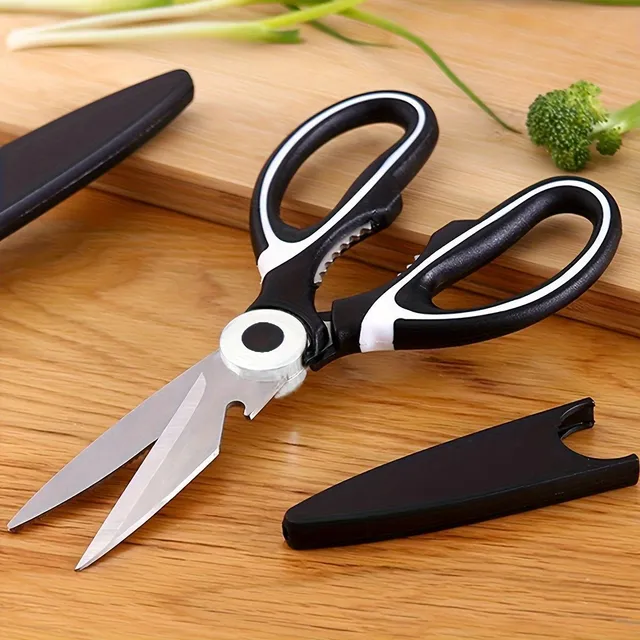 Multifunctional kitchen scissors made of stainless steel