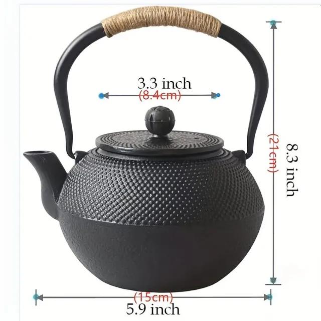 Liatinová kanvica na prípravu čaju pre domácnosť, rýchlovarná kanvica na kempovanie, Kuchynská linka