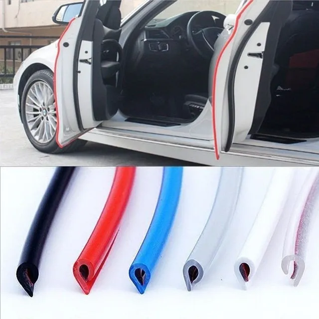 Protective rubber strips for car doors