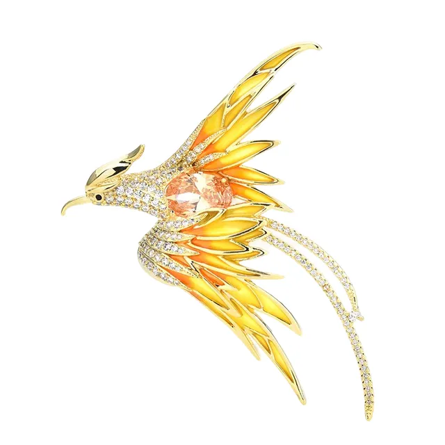 Brooch phoenix multicolored Drew
