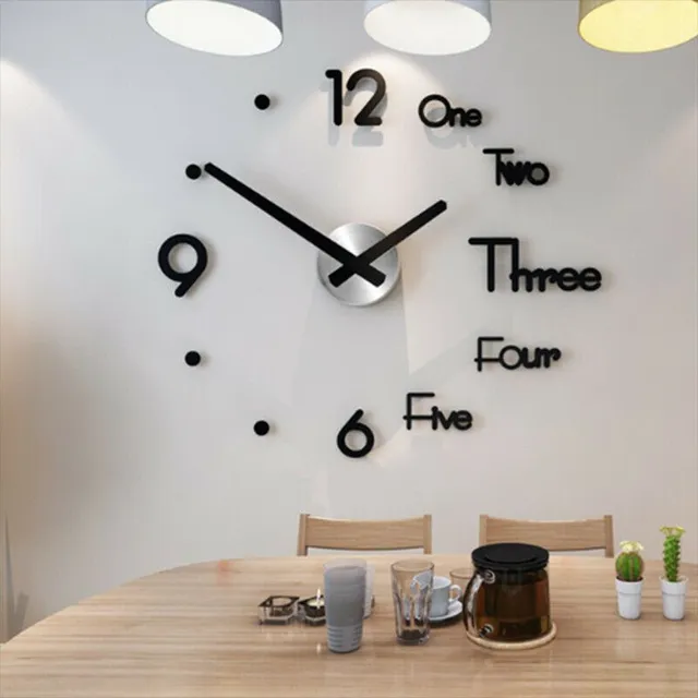 Modern wall adhesive 3D clock