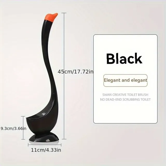 1 piece of swan-shaped toilet brush with long handle - for cleaning toilets and bathrooms