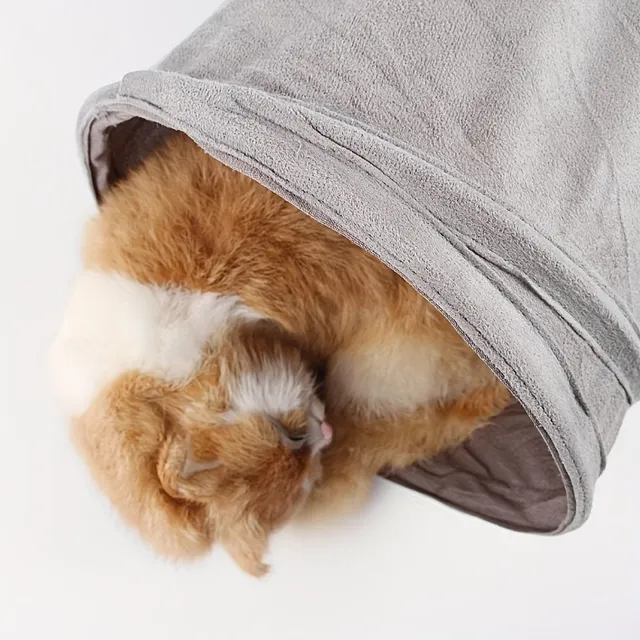 Felt folding tunnel for cats 2/3/4 ways - cozy and fun