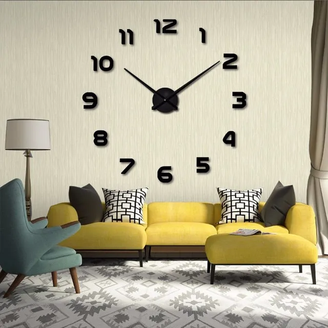 Large 3D wall clock