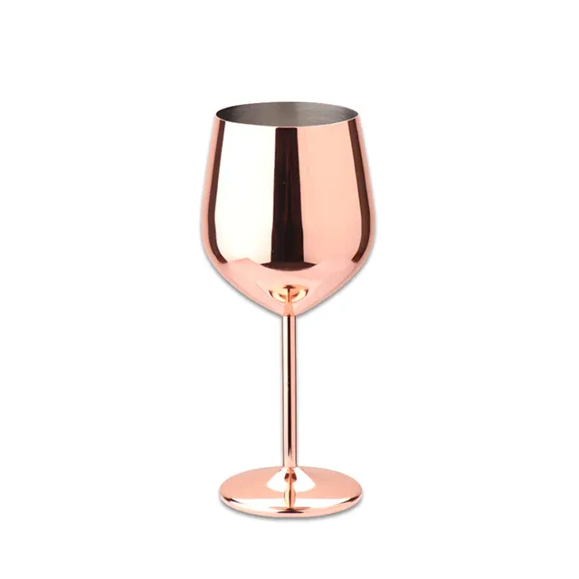 Metallic wine glasses