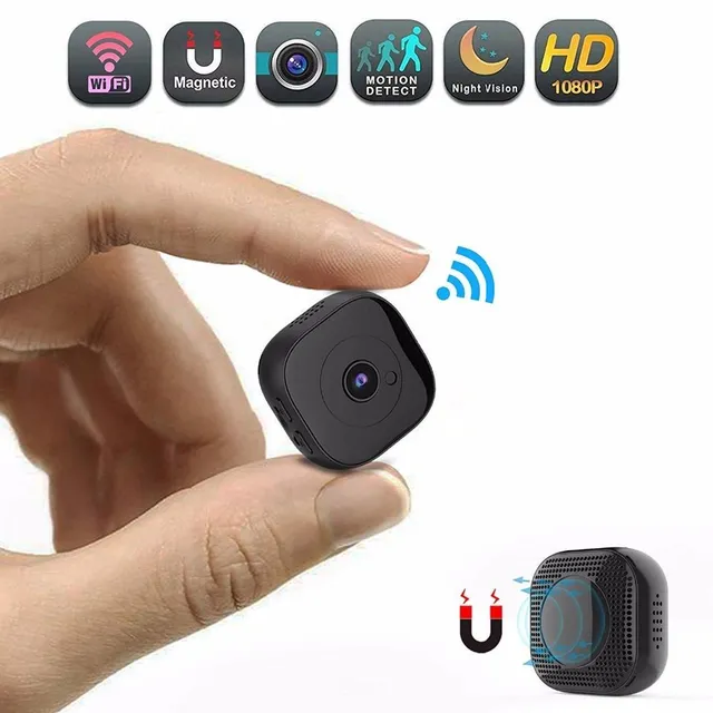 Mini cameră cu conexiune WiFi, senzor de mișcare și vedere pe timp de noapte