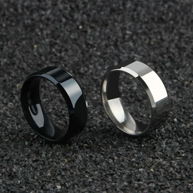 Titán acél gyűrű - fekete, arany, ezüst