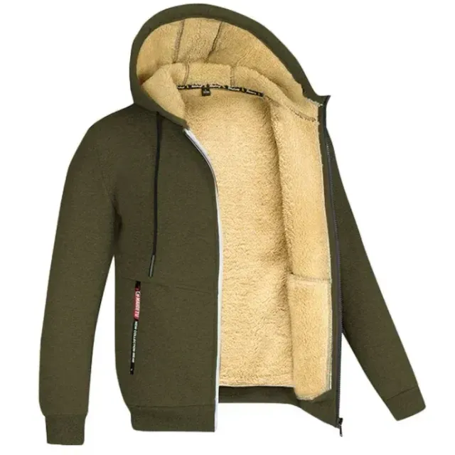 Men's autumn/winter sweatshirt with hood, strong material and excessive cut