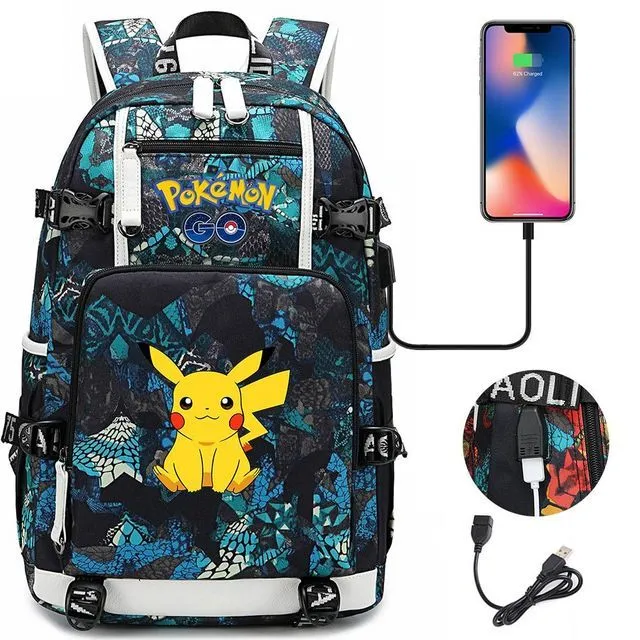 Pokémon backpack with charging function - Pikachu