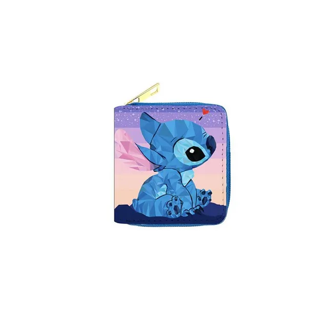 Portofel trendy pentru fete cu motivul iubit și adorabil Stitch