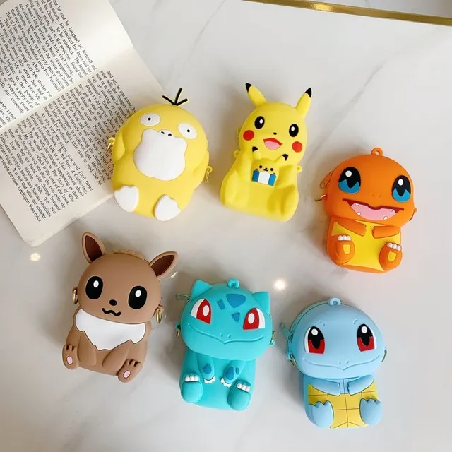 Geantă modernă de silicon pentru copii, purtată peste umăr, Pokémon