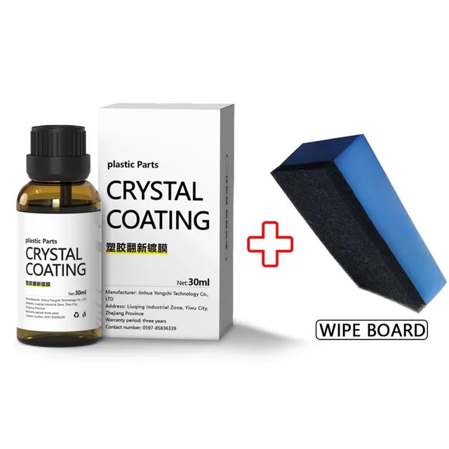 30ml Plastové renovované pokovování Crystal Coating Agent Vosk Panel Auto Interiér Auto Plastové renovované pokovování Retreading Agent