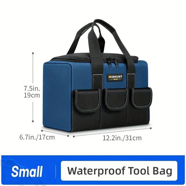 Fixed toolbag with wide hole for storing tools, transfer and organization, man's toolbag, wide hole with inside pockets