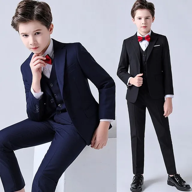 Chlapčenský elegantný oblek na svadbu - sada 3 kusov