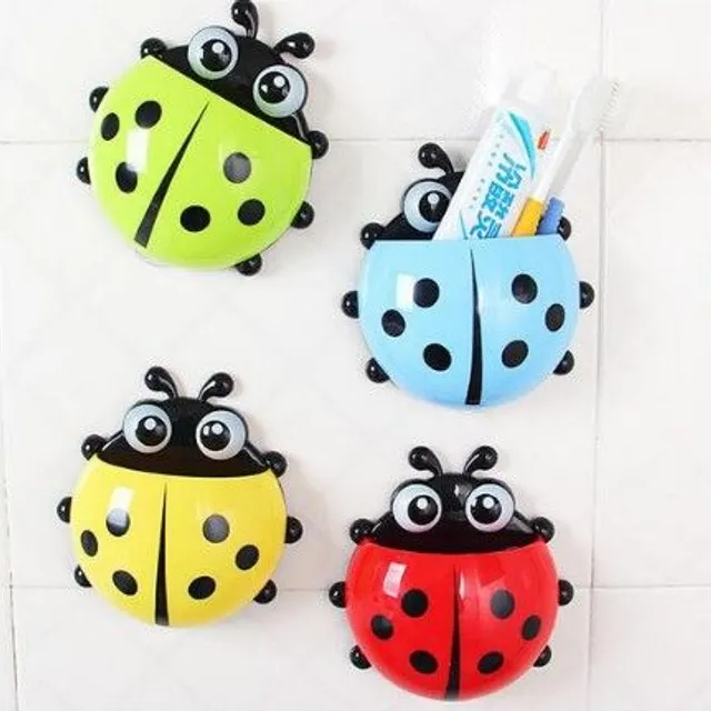 Brush holder in the shape of a ladybug J2507