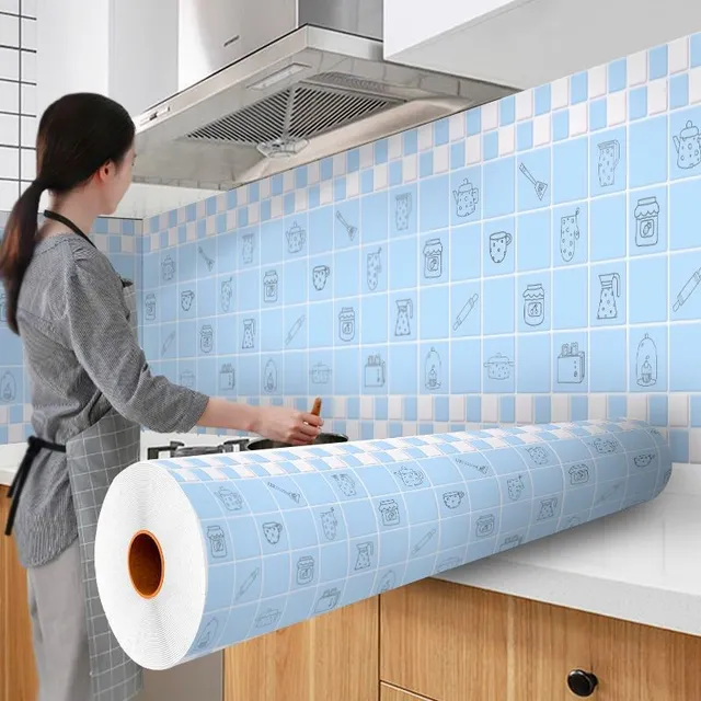 Self-adhesive wallpaper with print