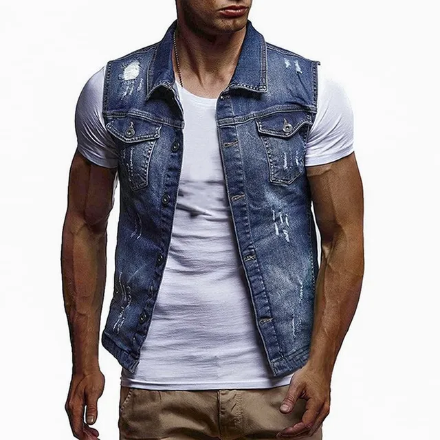 Gilet en jean pour homme Rock